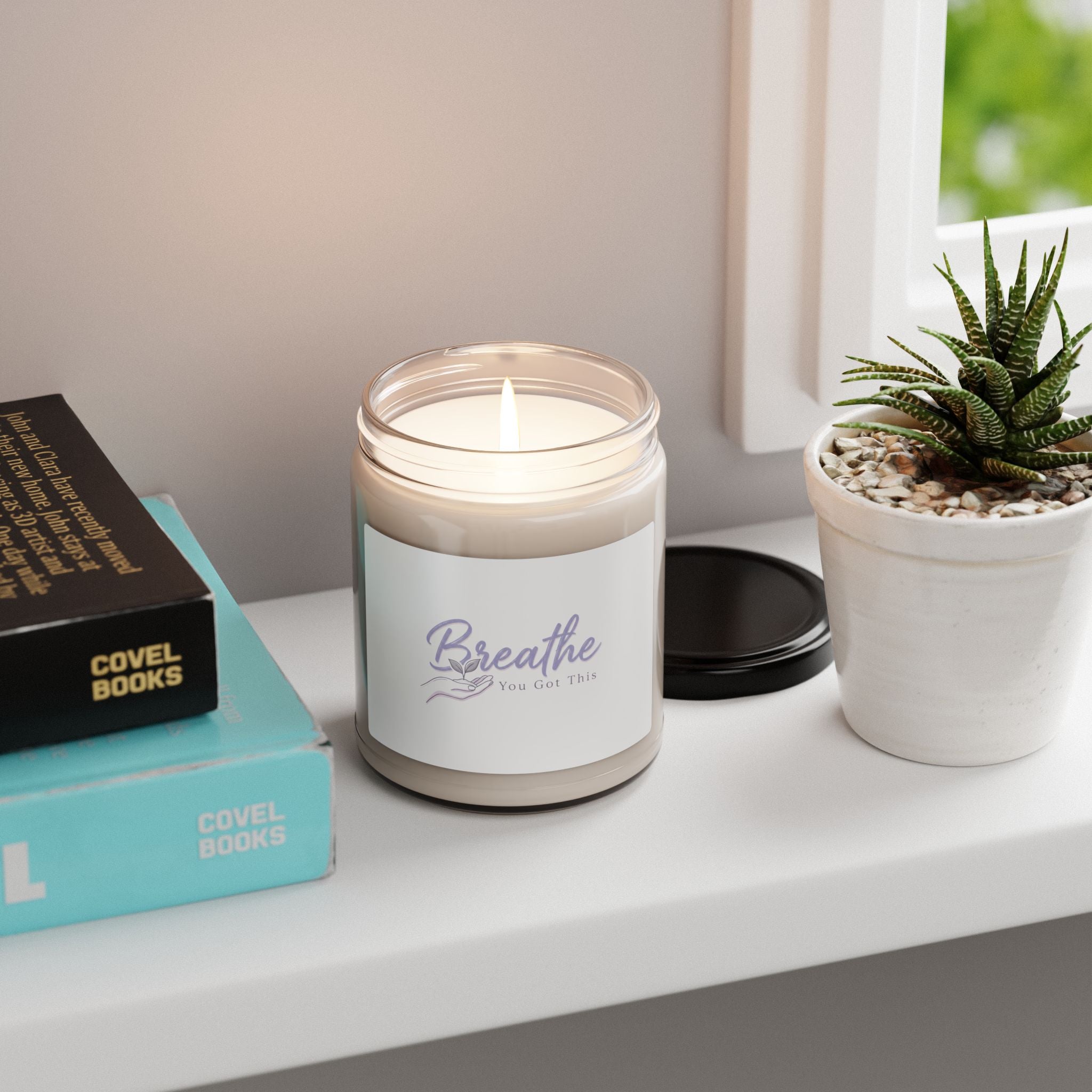 Breathe You Got This Candle, Soy Jar Candle | Positive Micro-Optimism, Lavender Sage Aesthetic