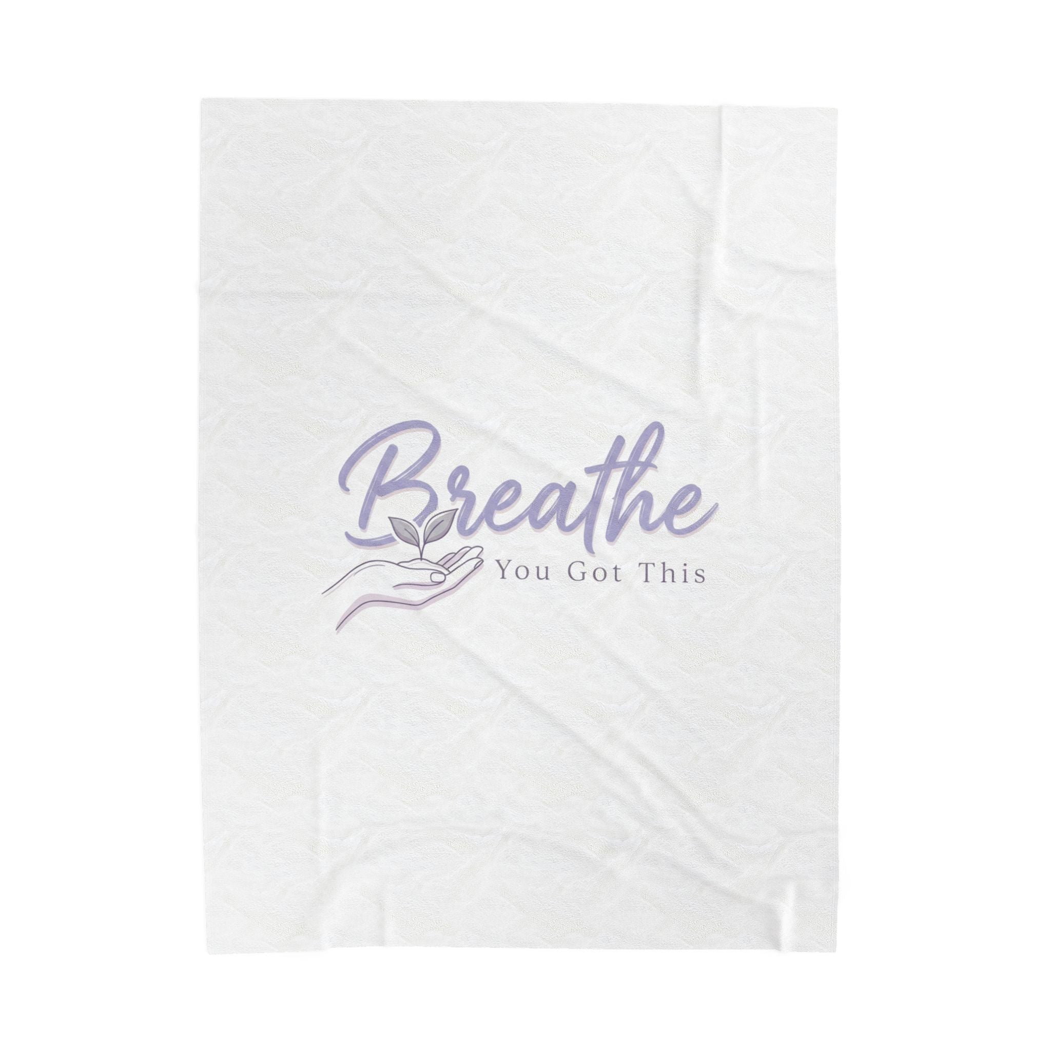 Breathe You Got This Blanket | Positive Micro-Optimism, Lavender Slogan